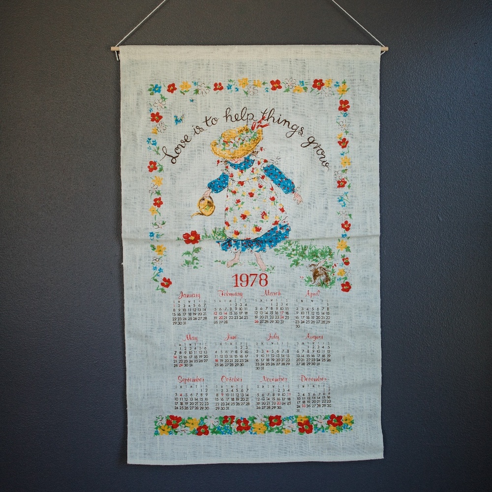 Vintage 1978 Wall Calendar